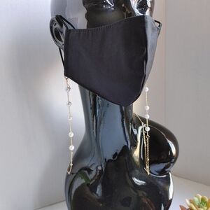 Silver with Pearls Mask / Glasses Chain Lany…